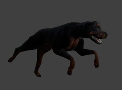 Dog Running Action Pose - Animal Figurine STL for 3D Printing