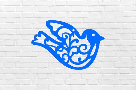 christmas ball earring bird dove