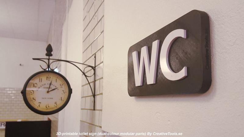 Toilet signs (dual-colour modular parts) 