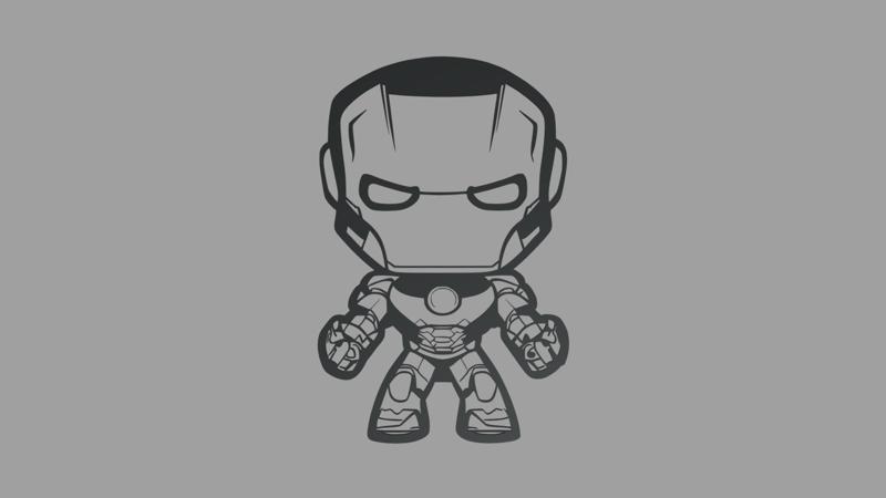 Iron Man Silhouette Wall // Design 01