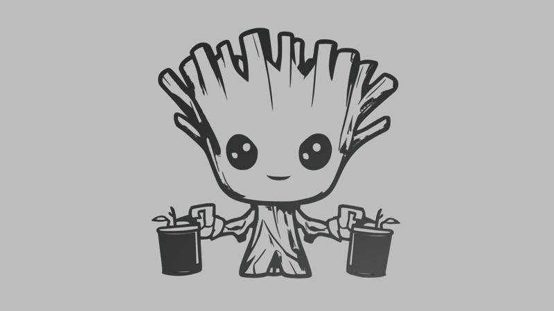 Groot Silhouette Wall // Design 01