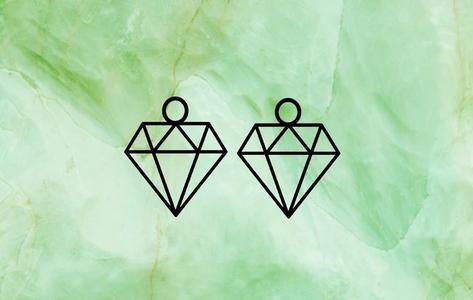 Diamond earrings charms necklace bracelet bracelet key chain earring