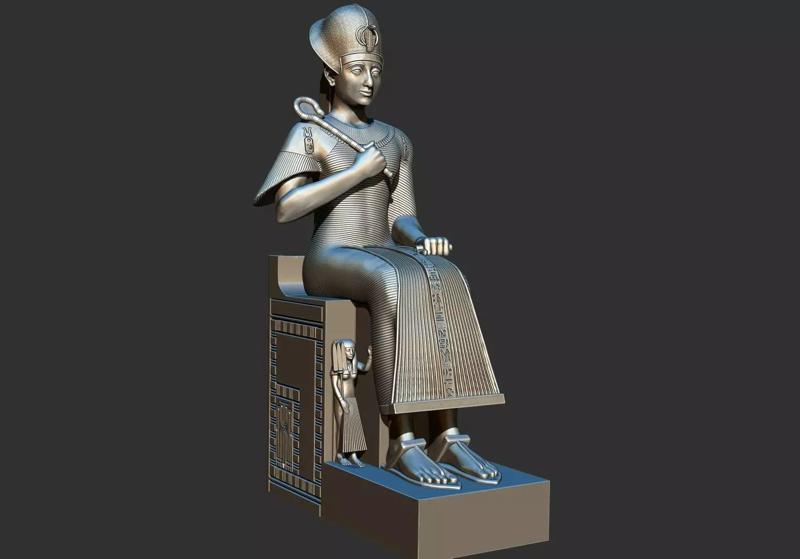 Ramesses RAMSES II in the Turin seated statue  3d model