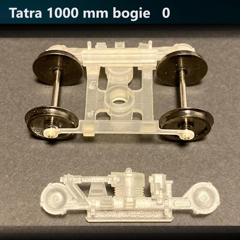Tatra tram 1000 mm bogie 0 scale