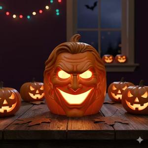Joker Pumpkin Halloween Lamp