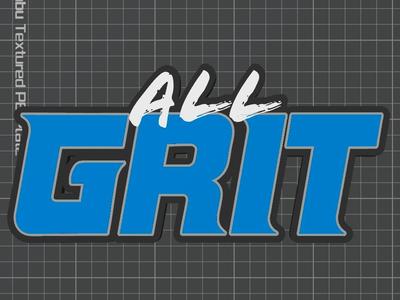 ALL GRIT Desk Sign