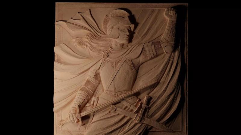 Joan of Arc CNC 3d Print High Relief Sand Casting