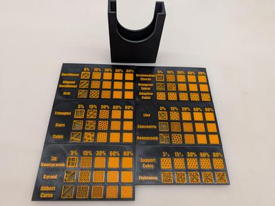 PrusaSlicer Infill Type Tiles - Teaching Tool for 3D Printing
