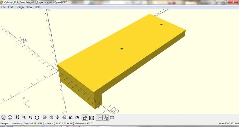 Customizable Cabinet Pull Template (Imperial)