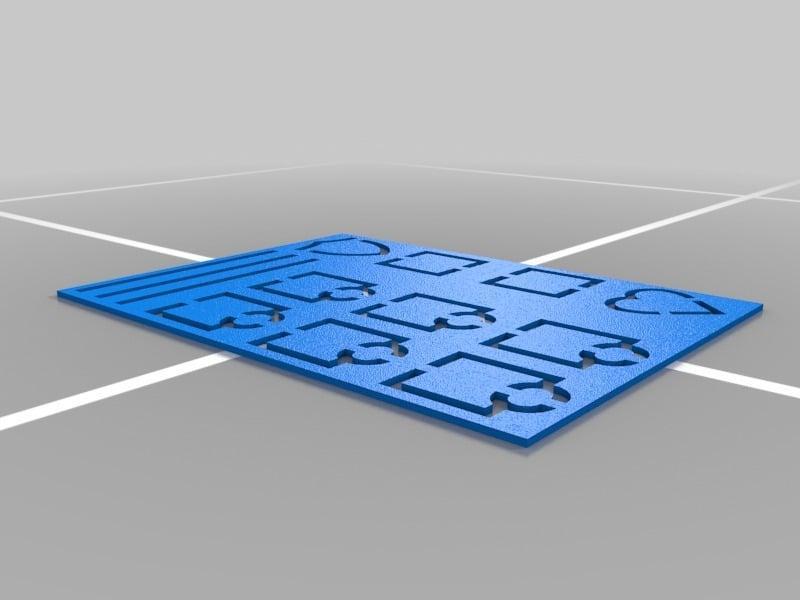 Dungeons & Dragons stencil for small journals (character sheet main abilities)