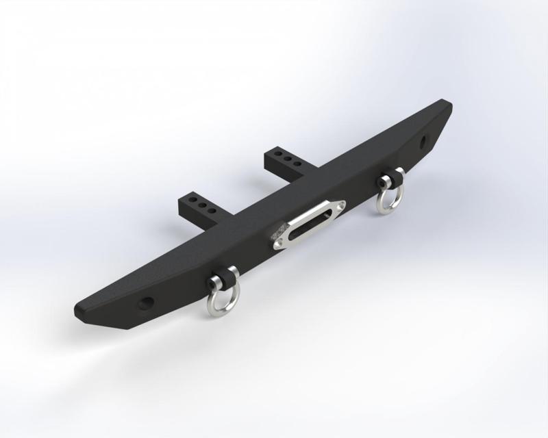 TRX4/SCX10 High Clearance Bumper with shackles and fairlead