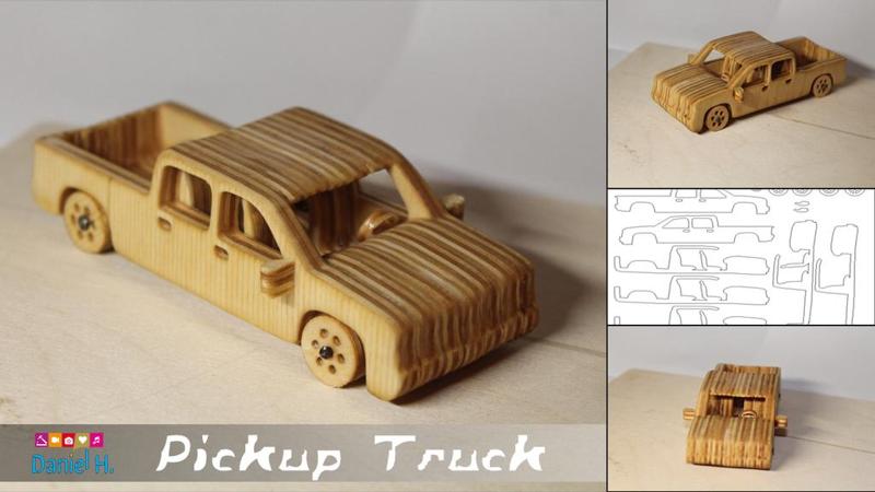 Pickup Truck Toy for laser/cnc cut