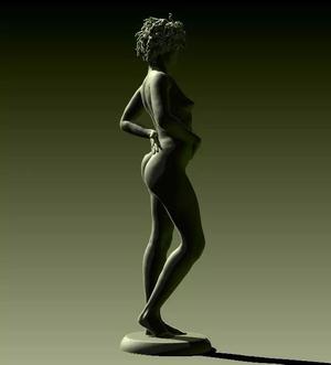 Coco nude female figurine ready for 3D printing