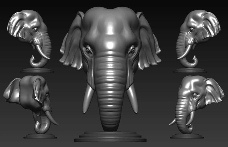 Elephant Asian Bust