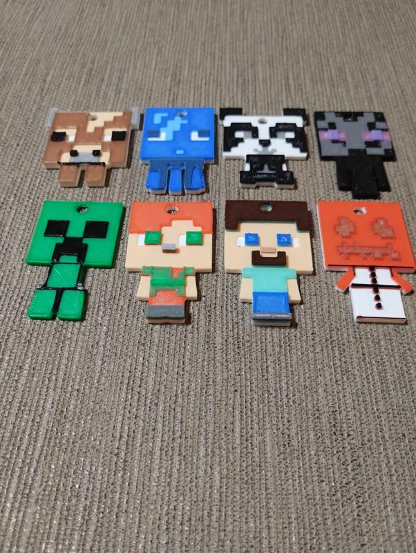 Pack x 8 Minecraft Keychains