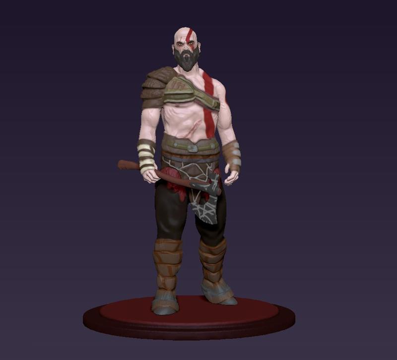 kratos with the axe from the god of war ragnarok playstation game