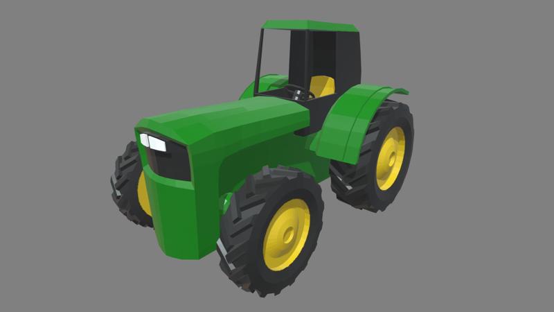 Low Poly Tractor // Design 01