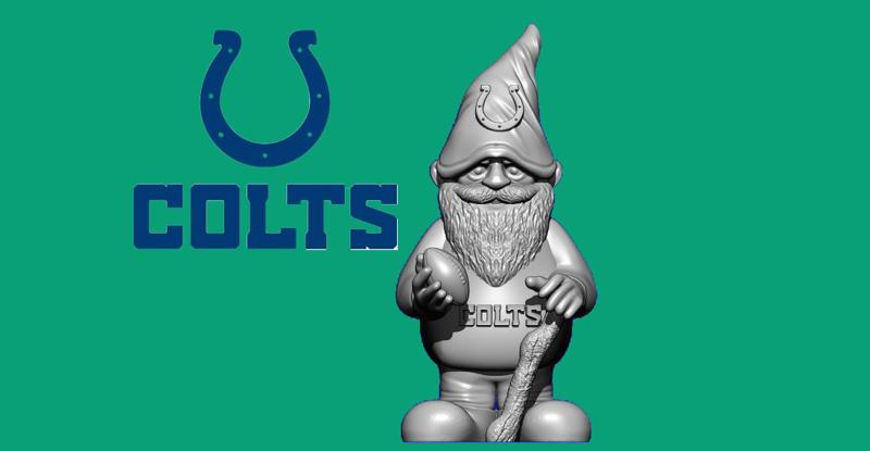 NFL Indianapolis Colts Football White Beard Man Cave Garden Yard Gnome