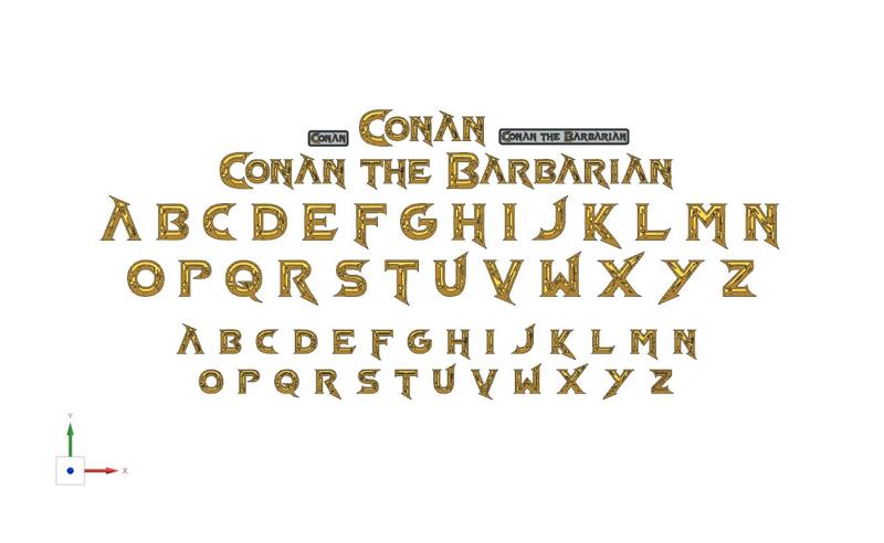 Letters and Numbers CONAN THE BARBARIAN | Logo