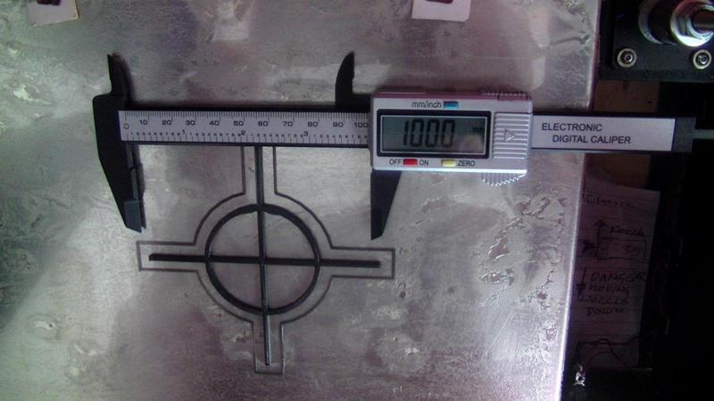Calibration 100x100 and 50mm dia circle