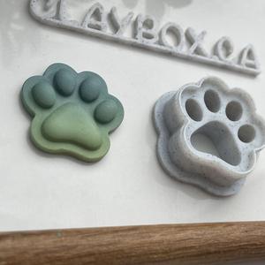 Deboss paw print polymer clay cutter - seven sizes
