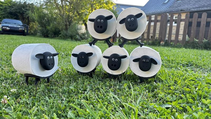 SCHAF Higth PolyAdorable Sheep Toilet Paper Holders - 3D Print Your Own! 🐑🧻