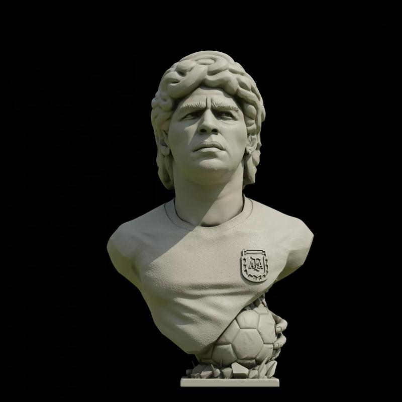 Maradona 3D bust for printing