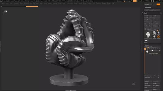 Modern Abstract Decorative sculpture 3d print model 124