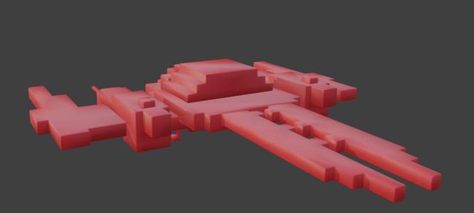 Pixel Pilot 3D Model - Fortnite Retro Arcade Plane STL