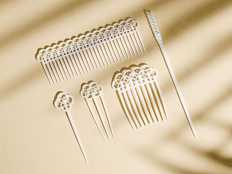 3d Stl Files for Hair Sticks, Hair Accessory Clear Resin Hair Clip, Hair Styling Clips Bundle, Digital 3d Stl Print Files