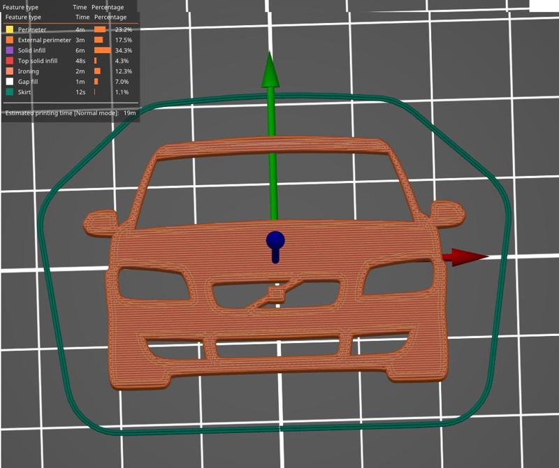 Volvo C30 pre Facelift front silhoutette key
