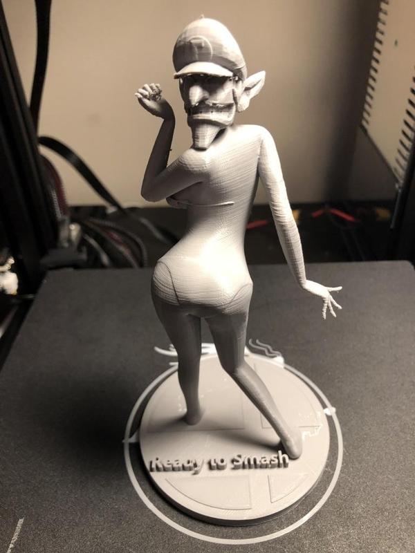 Waluigi Waifu Smash Bros trophy Corrected