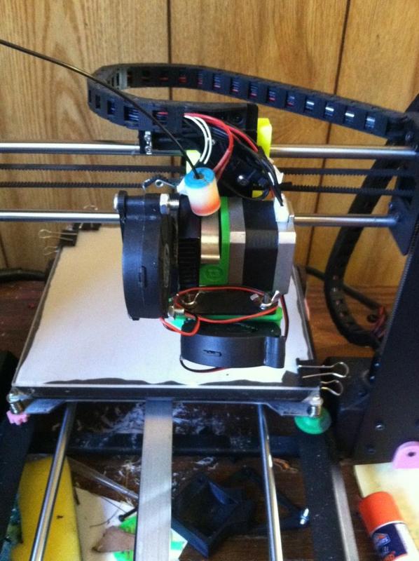 Wanhao i3 V2 Extruder fan adapter for 50mm blower fan 