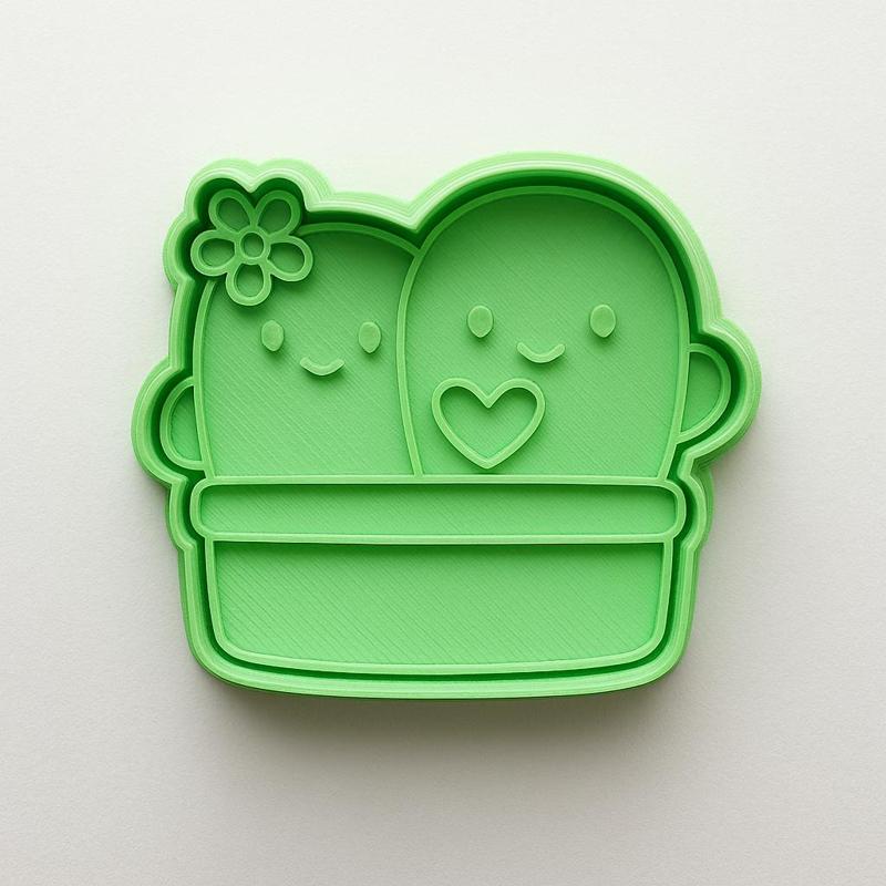 Cactus couple cookie cutter