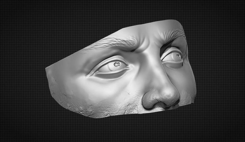 Male Face 3D Model