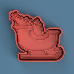 cutter + sleigh stamp / christmas sleigh cutter + stamp