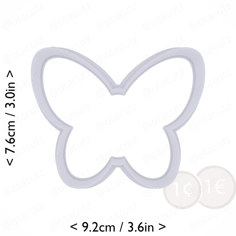 Butterfly Cookie Cutter 3.25in / 8.3cm