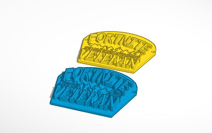 Fortnite save the world alpha & Chapter 1 veterans badge for hat / helmet