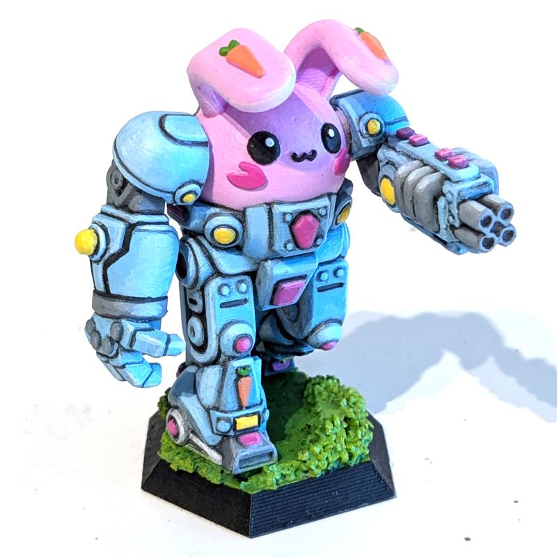 UWU Strike Force 'Thumper' 3D Printable Mech Miniature - Royalty Free