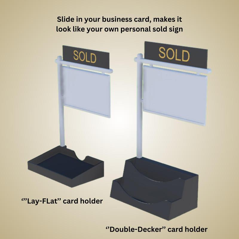 Real Estate Sold Sign - Business Cards - Commercial License