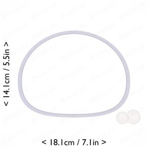 Mochi Cookie Cutter 6.75in / 17.1cm