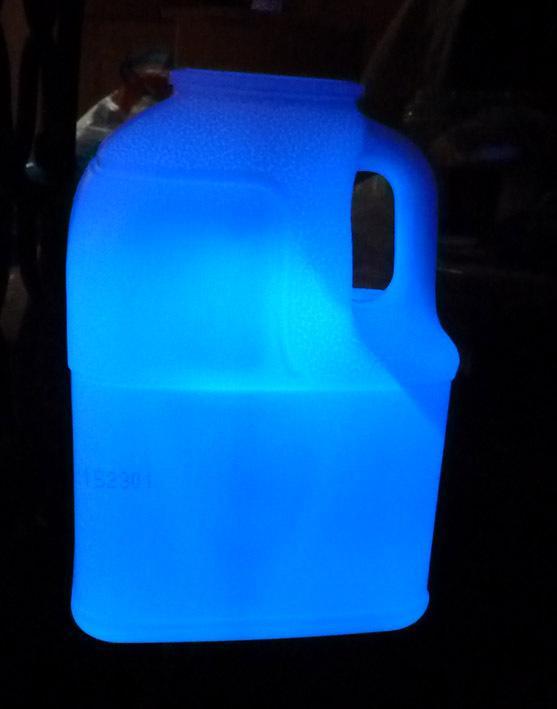 Milk bottle neopixel holder