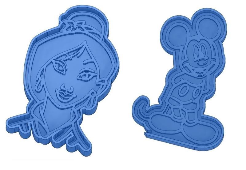 Biscuit Moulds - Disney - Princess - Mickey - Dingo - Bambi - The Lion King - Pinocchio - Pluto - Frozen - Dumbo - Cookie cutter - Cookie Cutter