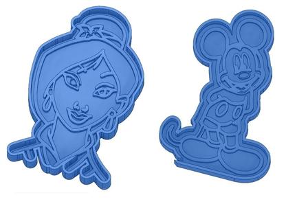 Biscuit Moulds - Disney - Princess - Mickey - Dingo - Bambi - The Lion King - Pinocchio - Pluto - Frozen - Dumbo - Cookie cutter - Cookie Cutter