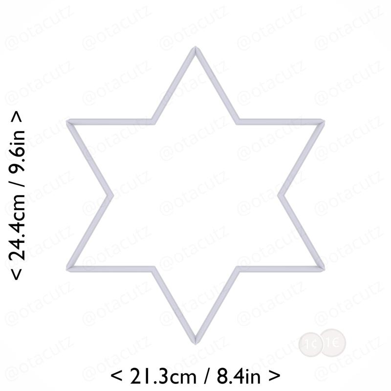 Hexagram Cookie Cutter 9.25in / 23.5cm