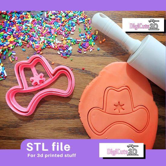 Cowboy hat COOKIE CUTTER - Cowboy COOKIE CUTTER STL FILE