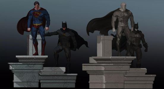 Superman Christopher Reeve e Batman Michael Keaton
