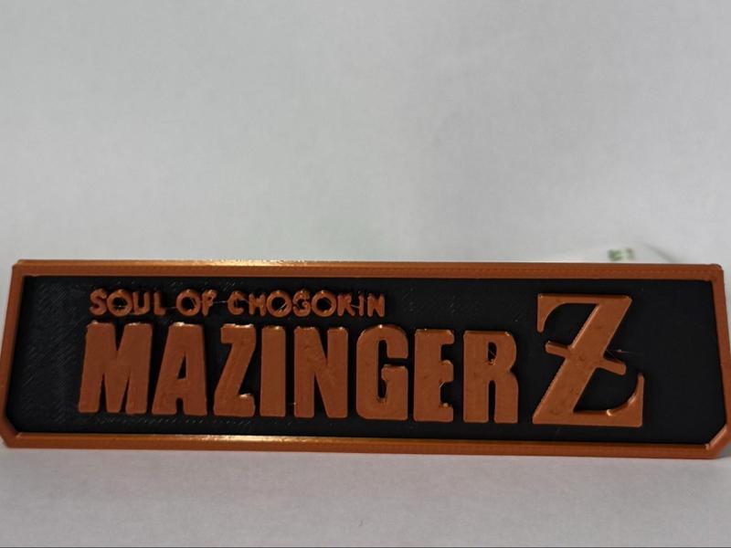 Mazinger Z Embossed Logo Soul of Chogokin Style