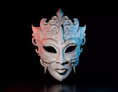 Stylish 3D Prom Mask Model Ideal for Creative Projects