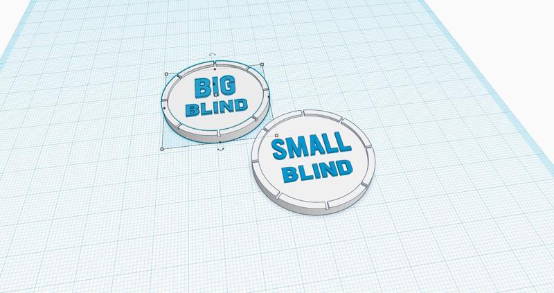 Big blind and Small blind poker chip